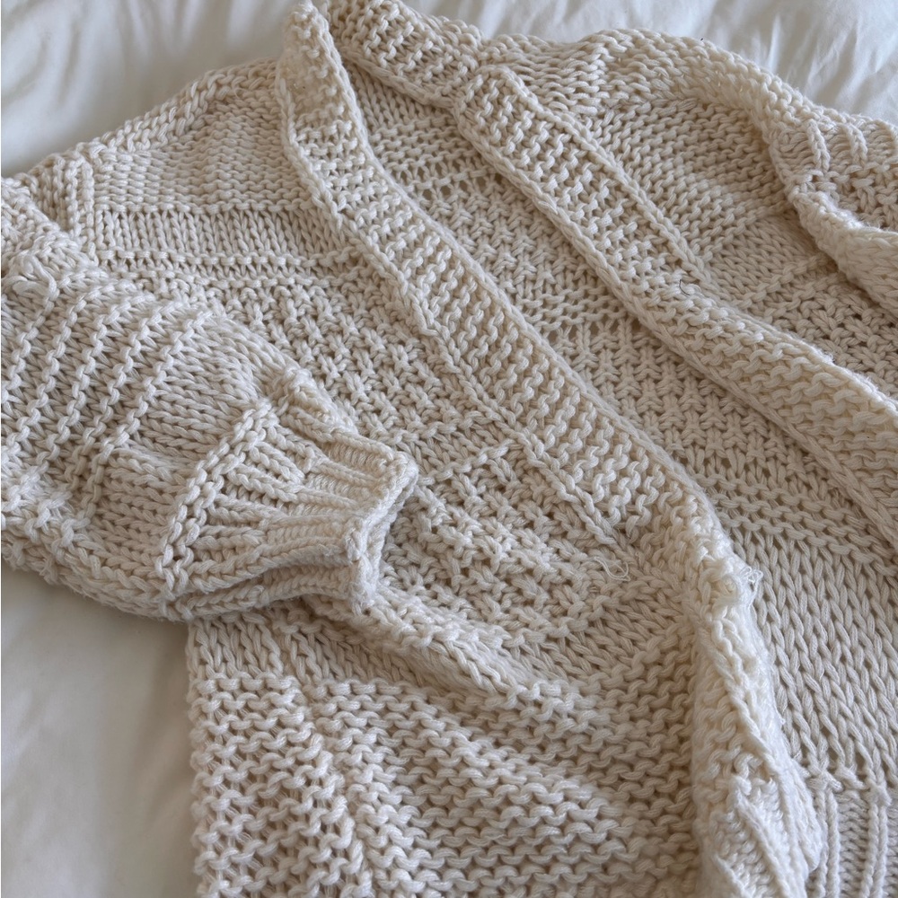 Cozy Chunky Cream Knit Sweater